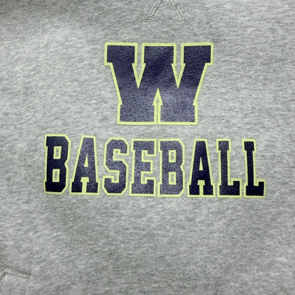 Adidas Hoodie W‎ Baseball Graphic Gray Heathered Logo XS